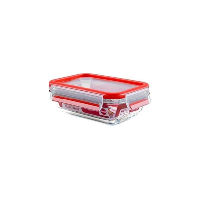 Tefal Moulinex Seb Menage - EMSA CLIP & CLOSE Glas Rettangolare Scatola 0,5 L Rosso, Trasparente 1 pezzo(i)