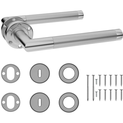YOUTHUP Set Maniglia Porta con Serratura BB in Acciaio Inossidabile - Argento