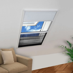 Finestra per Insetti Finestra Plisse 160 x 80 cm in Alluminio con Ombra - Bianco - Youthup en oferta