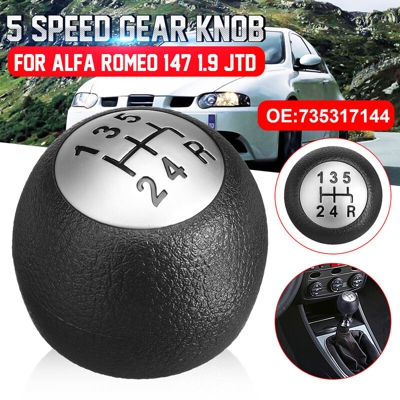 Pomello del cambio a 5 marce Cambio manuale nero per Alfa Romeo 147 1.9 JTD 735317144