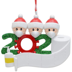 Happyshopping - Ciondolo natalizio con pupazzo di neve senza resina,3 teste, bianche - 3 teste, bianche en oferta