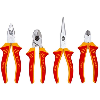 Kit Pinze Elettricista Isolate Professionali Set 4pz 071401 581 wurth