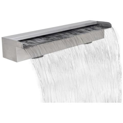 Fontana A Cascata Da Giardino Rettangolare Acciaio Inossidabile 60 Cm en oferta