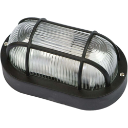 Plafoniere Plafoniera Ovale Brixo Nera Con Griglia Fra 11050 en oferta