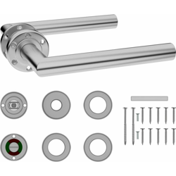 YOUTHUP Set Maniglia Porta con Serratura WC in Acciaio Inox - Argento precio