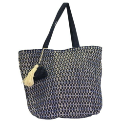 Vacchetti - Borsa in tessuto Decori blu en oferta