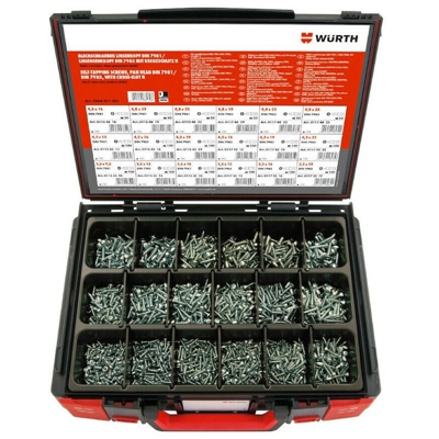 Viti Autofilettanti Assortimento Kit 1500pz 5964011501 Wurth
