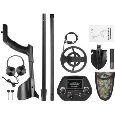 Metal detector GTX5030 libbre senza batteria, con casco + pala da ingegnere