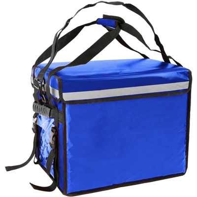 PrimeMatik - Borsa isotermica 44 x 39 x 34 cm blu per la consegna di ordini alimentari da moto e bicicletta