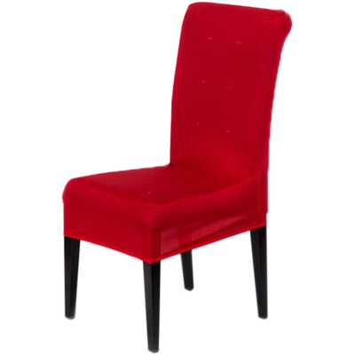Happyshopping - Fodera per sedia da pranzo con schienale alto Schienale in tessuto monopezzo elastico semplice in tinta unita,stile 15 rosso - stile