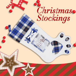 Happyshopping - Nuovo ciondolo albero di natale creativo zampa di cane decorazioni natalizie sacchetto regalo calzini natalizi características
