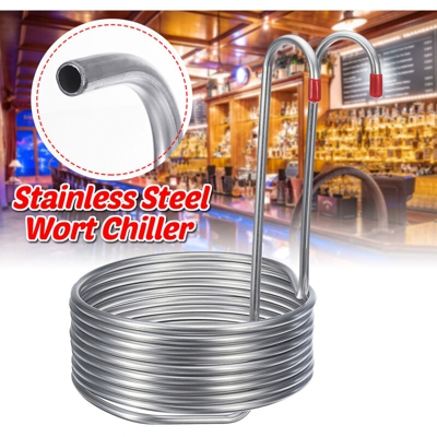 8.8M 304 Serpentina di raffreddamento della birra in acciaio inossidabile Home Brewing Wort Chiller Pipe Bar Parte della macchina per la produzione