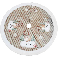 Happyshopping - Tipo di renna Albero di Natale sfondo decorazione gonna albero Flanella gonna albero vecchio 98 cm (Nota: l'albero di Natale non e características