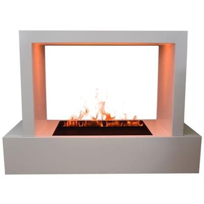 Glow Fire Humboldt Caminetto Da Appoggio Decorativo A Vapore Acqueo Con Cassetta Da 50 Cm, Bianco