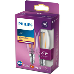 LED (monocolore) Classe energetica: A++ (A++ - E) Philips Lighting 77761600 77761600 E14 Potenza: 4.3 W Bianco caldo características