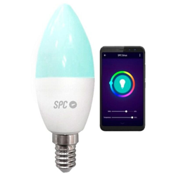 Spc 6107b smart wi-fi led lampadina a led con luce regolabile rgb controllabile a distanza con applicazione mobile en oferta
