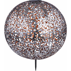 Globo - Lampada a spillo solare a LED per esterni a sfera parco luci argento modello decorazione terra picco lampada 33745 características