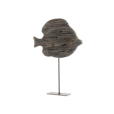 Statua Decorativa Dekodonia Metallo Legno di paulownia Pesce (19 x 3 x 26 cm)