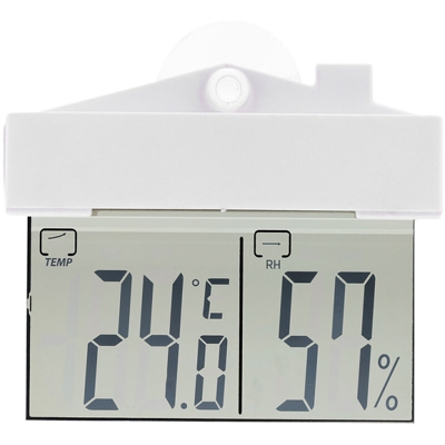 Mini orologio di temperatura e umidita per interni ed esterni con ventosa, termometro digitale