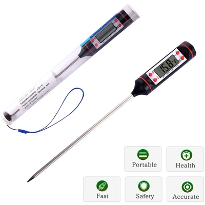 Happyshopping - Termometro per alimenti a sonda, struttura a forma di penna, display a LED per la misurazione rapida della temperatura,bianca - bianca