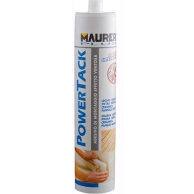 Maurer-plus - Silicone ADESIVO di MONTAGGIO MAURER PLUS POWERTACK per INTERNI BIANCO 400 gr