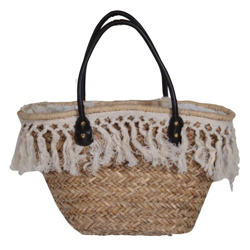 Vacchetti - Borsa paglia frangia bianco características