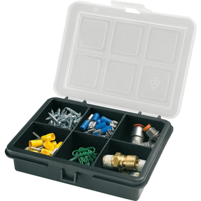Contenitore organizer portaminuteria 6 scomparti 12 x 10 x 2,8 cm