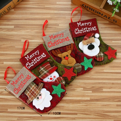 Happyshopping - Set di 4 calze natalizie