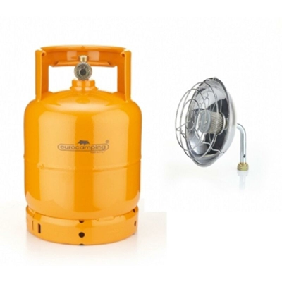 Bombola Ricaricabile Da Campeggio 3 Kg- (7 L) + Stufa A Gas Camper Vuota