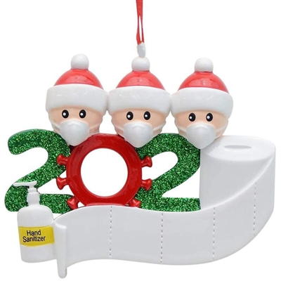 Happyshopping - Ciondolo albero di Natale con pupazzo di neve senza resina,bianco (esseri umani) - bianco (esseri umani)
