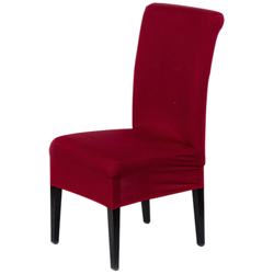 Happyshopping - Fodera per sedia da pranzo con schienale alto Schienale in tessuto monopezzo elastico semplice in tinta unita,stile 5 rosso vino precio