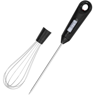 Happyshopping - Termometro da cucina 2 in 1 per cibo e uova Termometro ad alta precisione JYX-720 nero (batteria integrata)