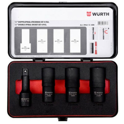 Bussole 1/2 a Spirale Professionali Kit 4pz Spiralate 096513 800 wurth