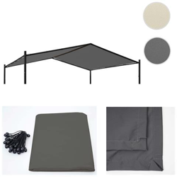 Telo Di Ricambio Copertura Tetto Per Gazebo Hwc-a42 Poliestere 4x3m Antracite en oferta