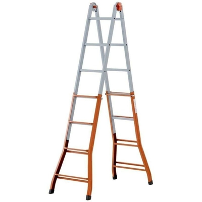 Ricel Sud - GIERRE SCALA 'PEPPINA' IN ACCIAIO 4+4 gr. cm.376h.- cm.48x16x115h.