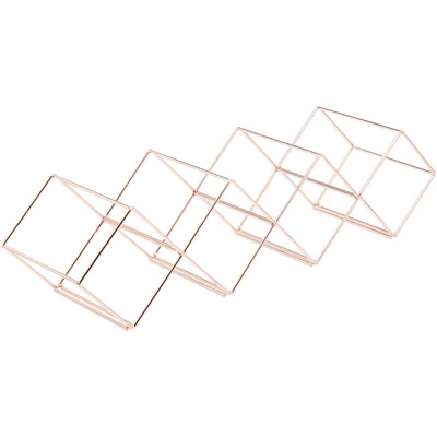 Supporto per 7 bottiglie di vino, in filo di metallo, impilabile, 58 x 14,5 x 14,5 cm - Bar Craft