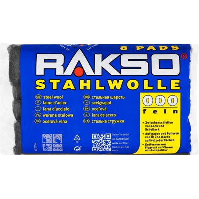 COX980921 - Set di 8 rotolini abrasivi in lana d'acciaio - Connex
