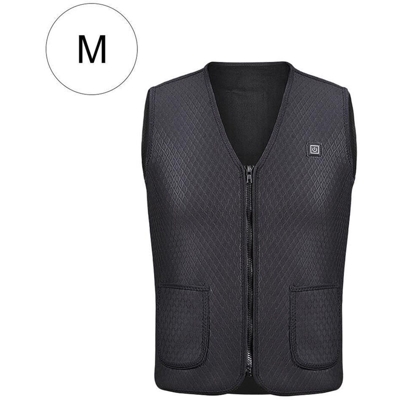 Happyshopping - Gilet riscaldato elettrico Abbigliamento riscaldato Gilet riscaldato tramite USB 3 livelli regolabili,M - M