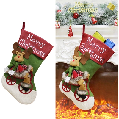 Happyshopping - Nuovi calzini natalizi Sacchetto regalo Decorazione ciondolo albero di Natale Sacchetto regalo natalizio