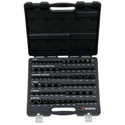Chiavi a Bussola Torx Kit 77pz Universale Completo 1/4 3/8 1/2 096517 77 wurth