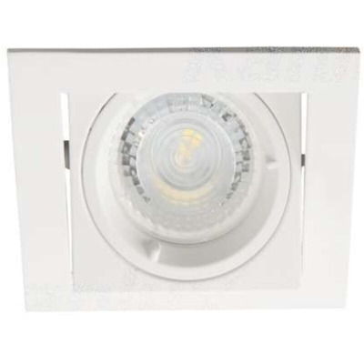 faretto incasso alren 1 luce CE IP20 alluminio bianco interno orientabile quadrato kan 26753