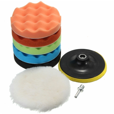 Drillpro 7 pezzi 6 pollici spugna lucidante ceretta tamponi lucidanti kit composto auto auto (6 ')