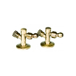 Coppia rubinetto sottolavabo a vitone con filtro e snodo dorato porta e bini en oferta