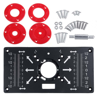 DANIU 235x120x8mm Tagliatrice Flip Panel Board Router Inserto da tavolo Piastra per fai da te Home Falegnameria Bianco Nero