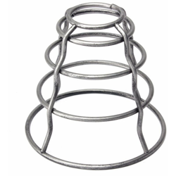 Drillpro - Paralume industriale vintage Edison guaina lampadina filo gabbia guardia caffè (grigio argento, filo ad anello grigio 140x130 mm) en oferta