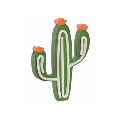 Illuminazione Dekodonia Cactus Legno Luce LED (19 x 3 x 26 cm)