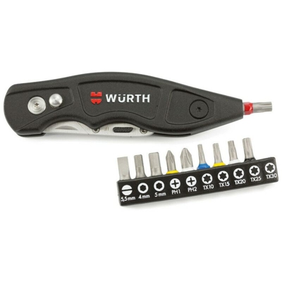 Cutter Taglierino Cacciavite Multiuso con Inserti Set 071566 516 Wurth