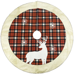 Happyshopping - Gonna ad albero con stampa di lino Ornamenti natalizi Scene di festa con grembiule decorativo di sfondo albero di Natale en oferta