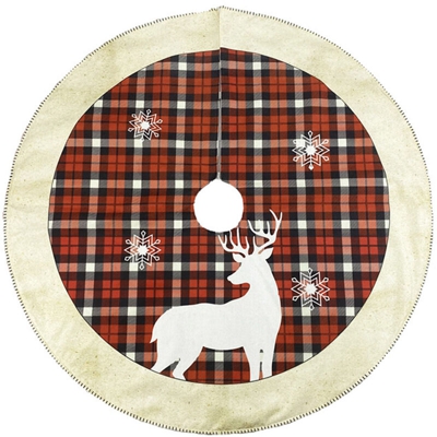Happyshopping - Gonna ad albero con stampa di lino Ornamenti natalizi Scene di festa con grembiule decorativo di sfondo albero di Natale