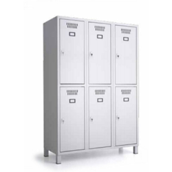 Ltform - Armadietto spogliatoio MULTIPLI sovrapposto 3P grigio in metallo 90x35x180h cm precio